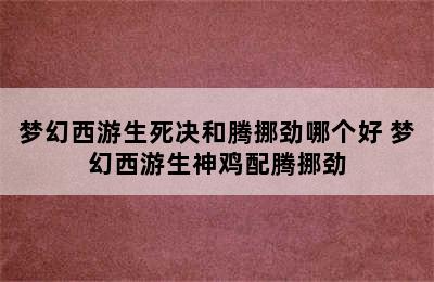 梦幻西游生死决和腾挪劲哪个好 梦幻西游生神鸡配腾挪劲